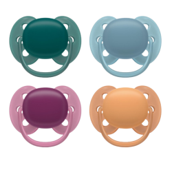 Avent Ultra Soft, pack de 2 chupetes para a partir de 18 meses + Piel sensible - Color aleatorio