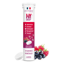 Granions Hydrop Pastillas hidratantes con electrolitos y frutos rojos, 20 comprimidos