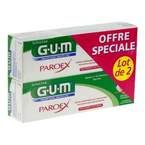 Goma dentífrica paroex attack 75ml pack de 2