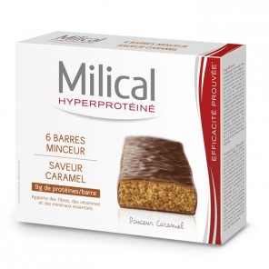 Milical hiperproteico caramelo 6 barritas