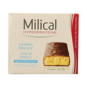 Milical hyperprotein vainilla 6 barritas