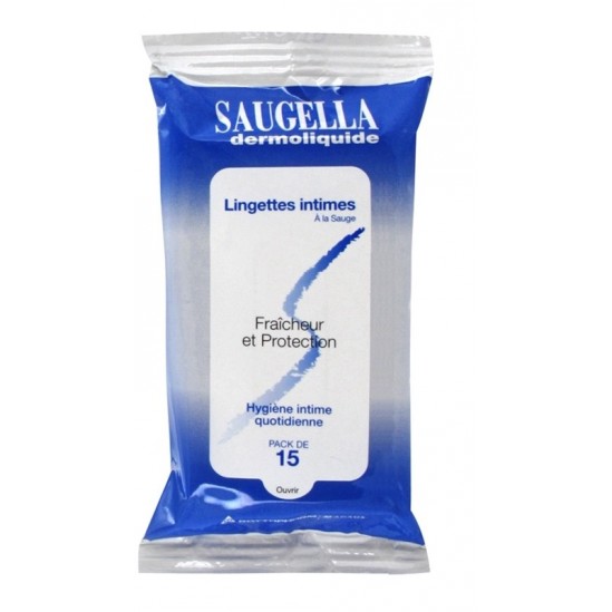 Saugella Dermoliquide Bleu Boite de 15 lignées Saugella Dermoliquide Bleu Boite de 15 lignées