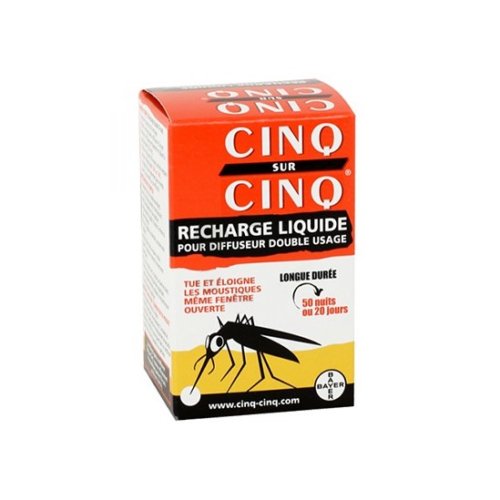 Cinq sur Cinq Recharge Liquide pour Diffuseur 50 nuits Cinq sur Cinq Recharge Liquide pour Diffuseur 50 nuits