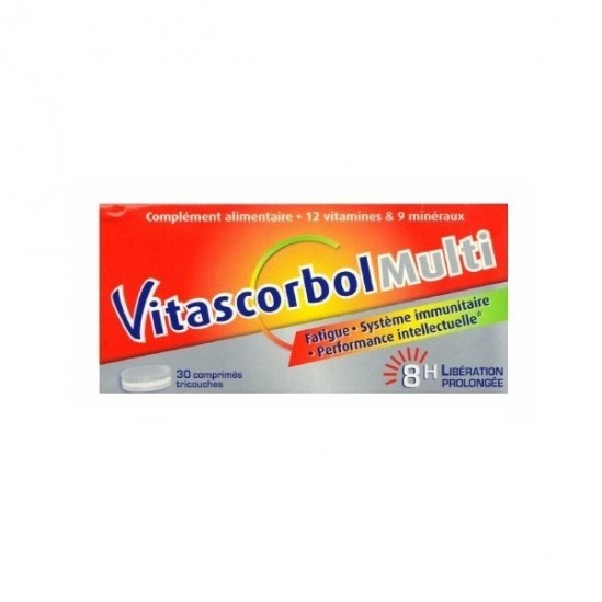 Vitascorbol multi fatigue passagère 30 comprimés Vitascorbol multi fatigue passagère 30 comprimés
