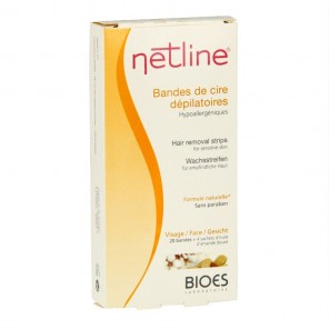 Netline cera depilatoria facial 20 bandas