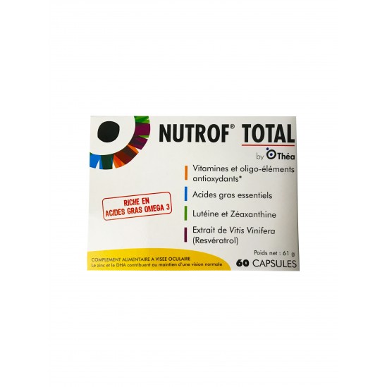 Nutrof total complément alimentaire a visée oculaire 60 capsules Nutrof total complément alimentaire a visée oculaire 60 capsules