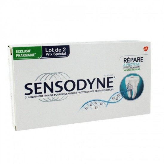 Sensodyne Menthe Fraîche Lot 2x75 ml Sensodyne Menthe Fraîche Lot 2x75 ml