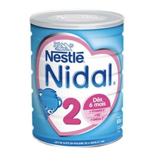 Nidal natea 2 lait en poudre dès 6 mois 800g Nidal natea 2 lait en poudre dès 6 mois 800g