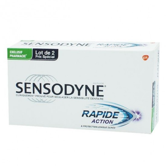 Sensodyne dentifrice rapide action 2x75ml Sensodyne dentifrice rapide action 2x75ml