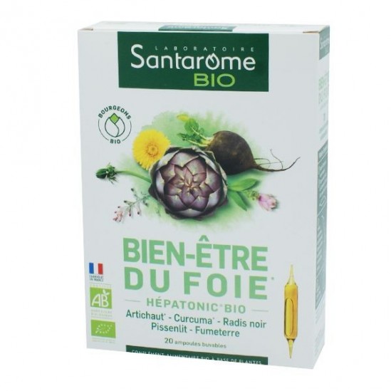 Santarome bien être du foie à l'artichaut boite de 20 ampoules Santarome bien être du foie à l'artichaut boite de 20 ampoules