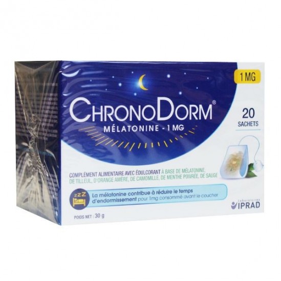 ChronoDorm mélantonine tisane boite de 20 sachets ChronoDorm mélantonine tisane boite de 20 sachets