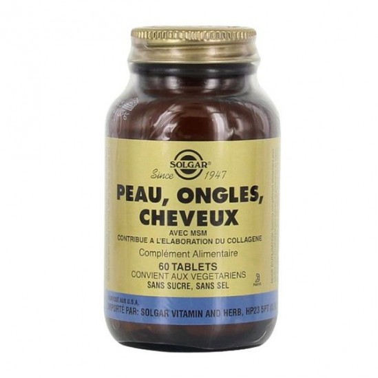 Solgar peau ongles cheveux 60 gélules végétales Solgar peau ongles cheveux 60 gélules végétales
