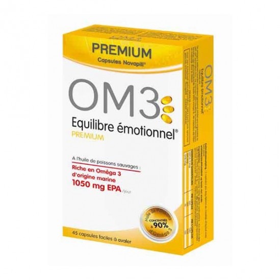 Om3 Equilibre émotionnel premium complément alimentaire 45 capsules Om3 Equilibre émotionnel premium complément alimentaire 45 capsules