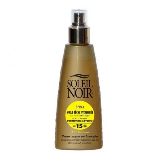 Soleil noir spray huile sèche vitaminée SPF15 150ml Soleil noir spray huile sèche vitaminée SPF15 150ml