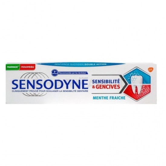 Sensodyne sensibilité&gencives menthe fraîche 75ml Sensodyne sensibilité&gencives menthe fraîche 75ml