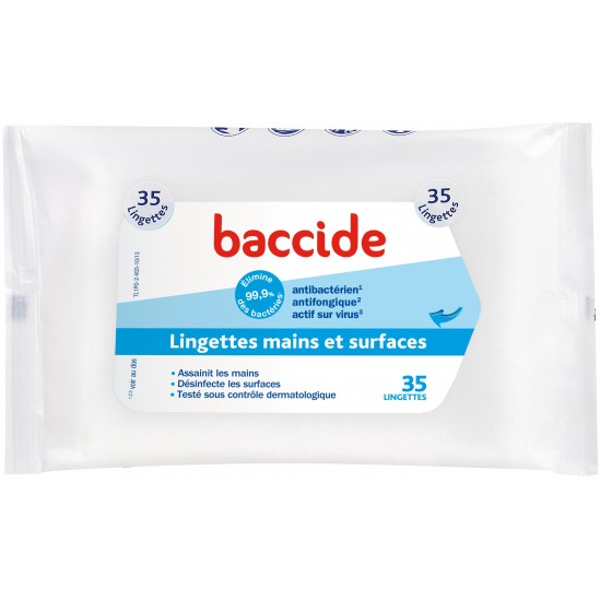 Baccide lingettes mains et surfaces - Boite de 35 Baccide lingettes mains et surfaces - Boite de 35
