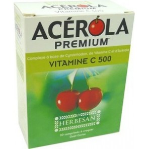 Herbesan acerola premium vitamina c 500 30 comprimidos
