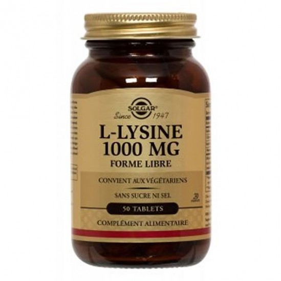 SOLGAR L- LYSINE 1000 50 BTE SOLGAR L- LYSINE 1000 50 BTE