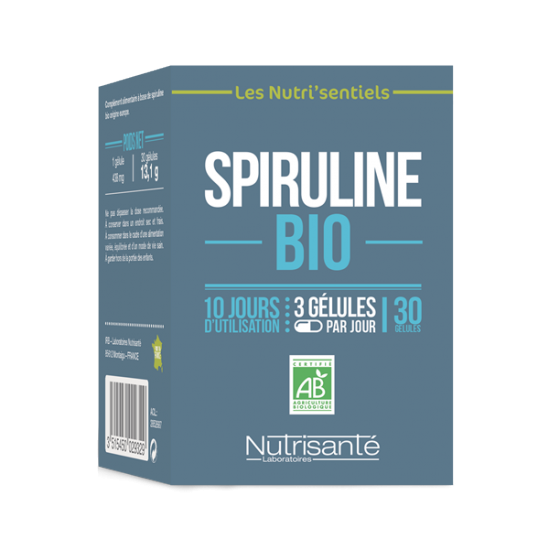 Nutrisanté les nutri'sentiels spiruline bio 30 gélules