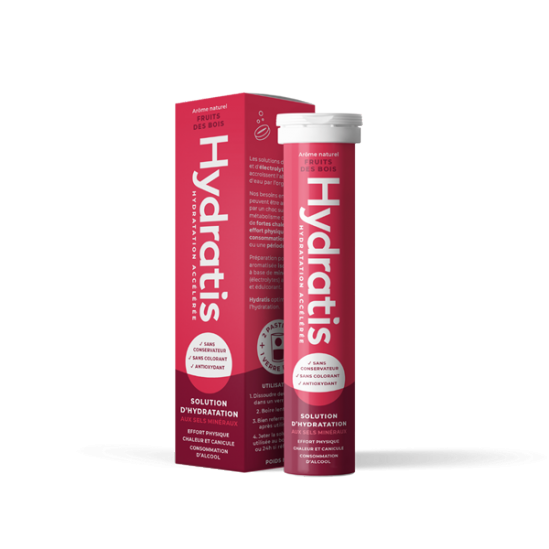 Hydratis hydratation accélérée arôme fruit du bois 20 comprimés Hydratis hydratation accélérée arôme fruit du bois 20 comprimés
