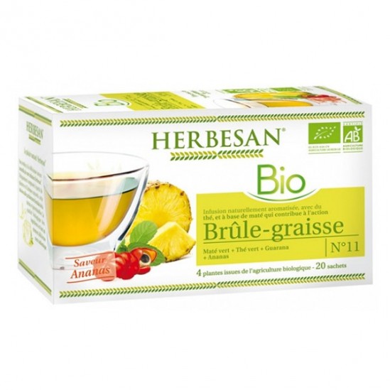 Herbesan bio infusion brûle-graisse n°11 20 sachets Herbesan bio infusion brûle-graisse n°11 20 sachets