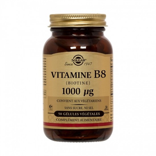 Solgar vitamine b8 biotine 1000µg 50 gélules Solgar vitamine b8 biotine 1000µg 50 gélules