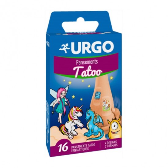 Urgo pansements tatoo fantastiques boîte de 16 Urgo pansements tatoo fantastiques boîte de 16