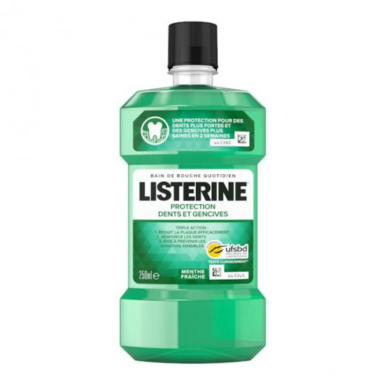 Listerine protection dents et gencives menthe fraîche 250ml Listerine protection dents et gencives menthe fraîche 250ml