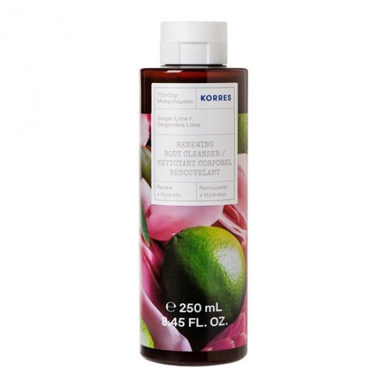 Korres gingembre lime nettoyant corporel renouvelant 250ml