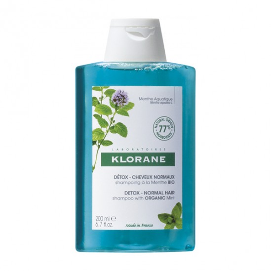Klorane shampoing à la menthe bio détox 200ml