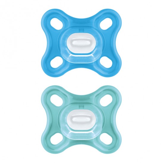 Mam comfort sucette en silicone 0 mois couleur bleue