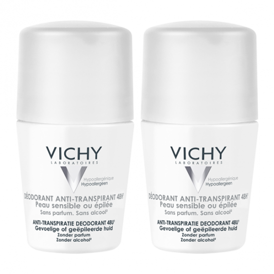 Vichy déodorant duo billes peaux sensibles 2x50 ml Vichy déodorant duo billes peaux sensibles 2x50 ml