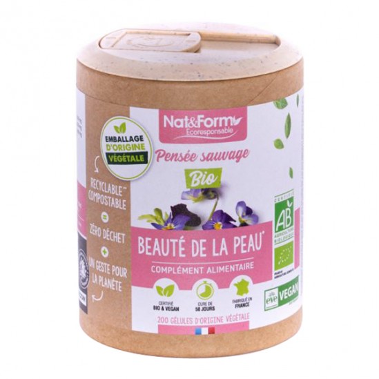 Nat&form pensé sauvage bio format éco 200 gélules