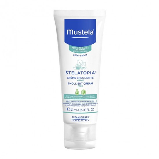 Mustela stelatopia crème émolliente visage 40ml