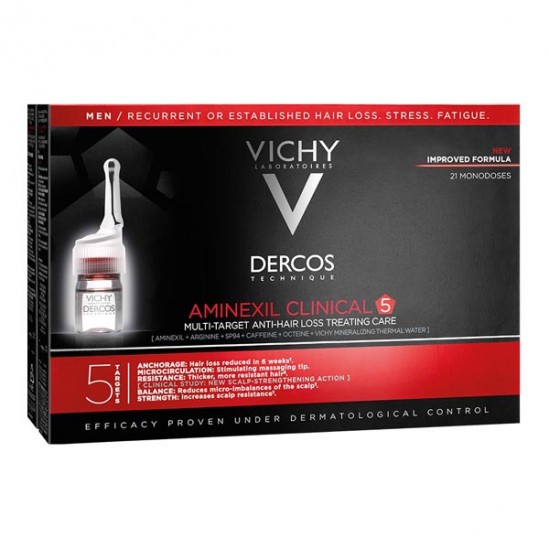 Vichy dercos aminexil clinical 5 homme 21 monodoses Vichy dercos aminexil clinical 5 homme 21 monodoses