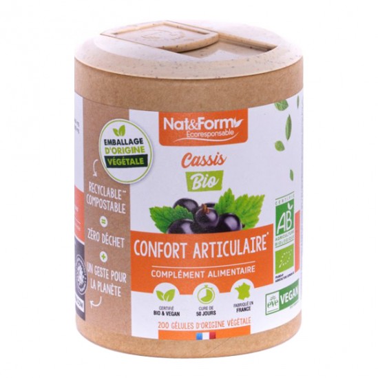 Nat&form cassis bio écoresponsable 200 gélules Nat&form cassis bio écoresponsable 200 gélules