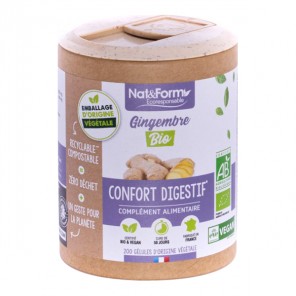 Nat&form gingembre bio écoresponsable 200 gélules