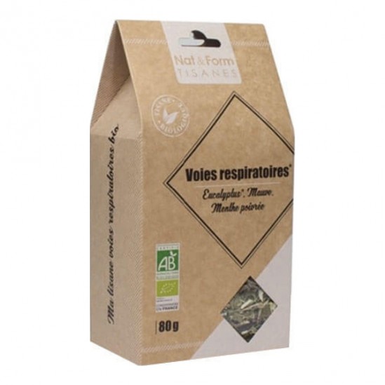 Nat&form tisanes voies respiratoires bio 80g Nat&form tisanes voies respiratoires bio 80g