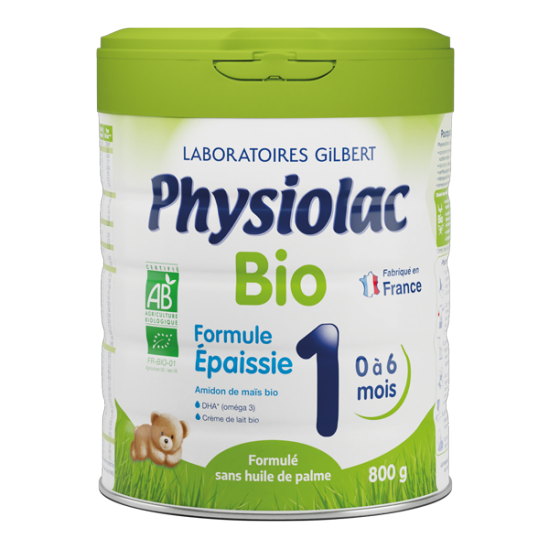 Physiolac Formule Epaisse 1 Bio De 0 à 6 mois 800g