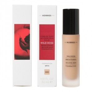 Korres maquillage fond de teint seconde peau éclat wr3 30ml