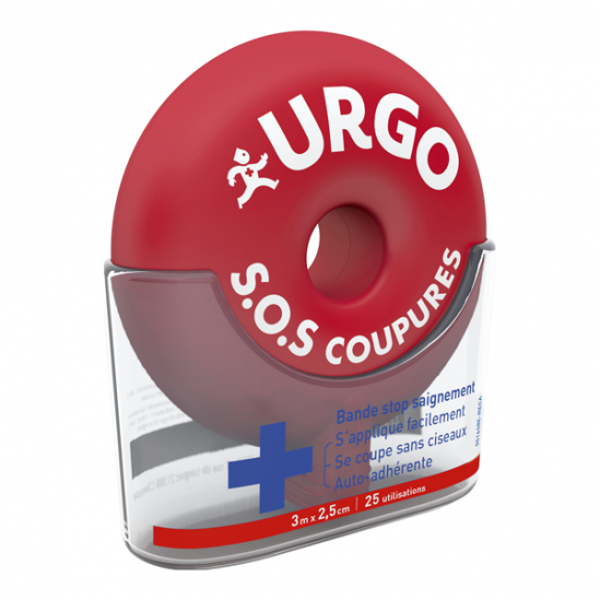 Uurgo SOS Coupures Bandes 3m x 2,5cm Uurgo SOS Coupures Bandes 3m x 2,5cm