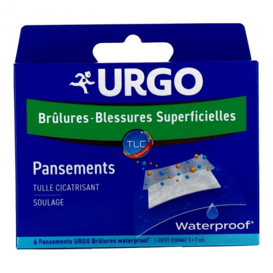 Urgo Brûlures waterproof boîtes 6 pansements