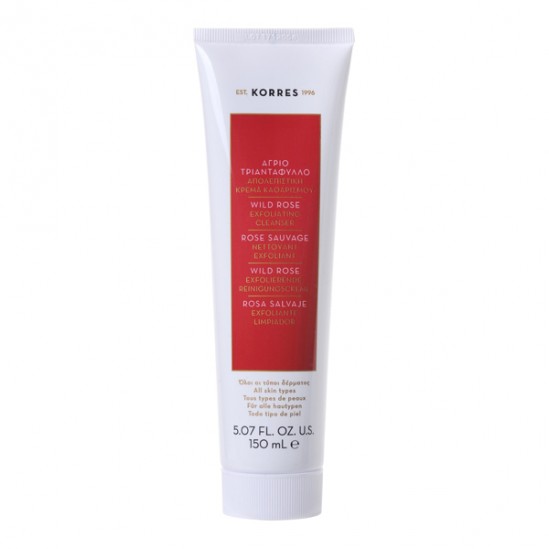 Korres rose sauvage nettoyant exfoliant 150ml