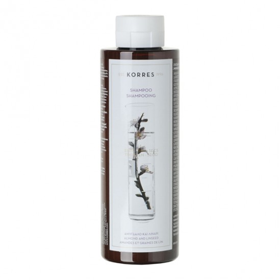 Korres shampooing réparateur amandes & graines de lin 250ml