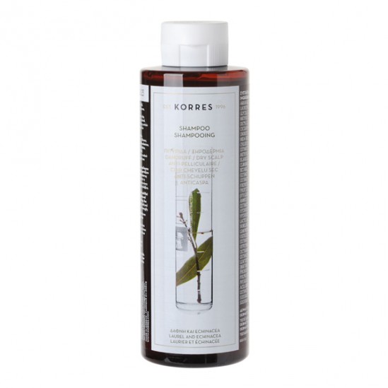 Korres shampooing antipelliculaire laurier & échinacée 250ml