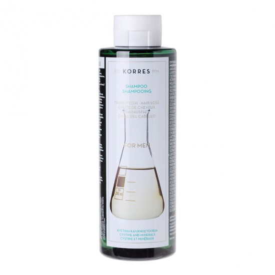 Korres shampooing antichute homme cystine & minéraux 250ml