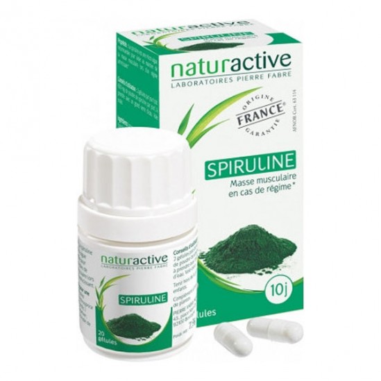 Naturactive spiruline complément alimentaire 20 gélules Naturactive spiruline complément alimentaire 20 gélules