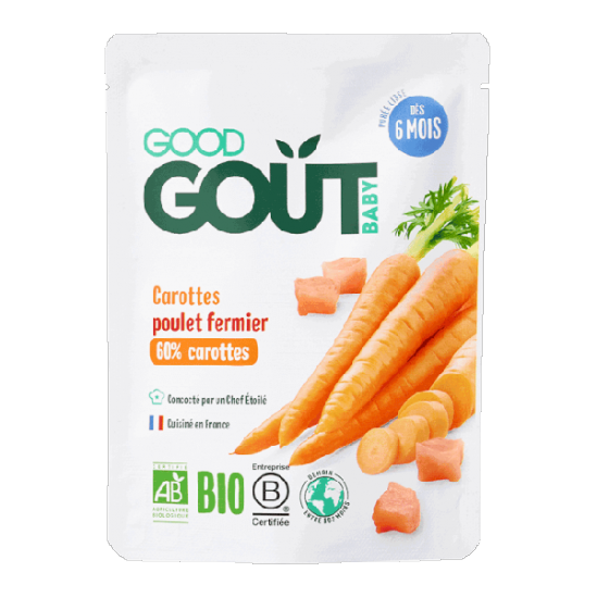 Dodie good gout bébé carottes poulet fermier 190g