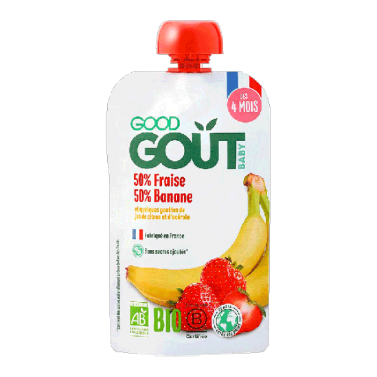 Good goût bébé fraise banane dès 4 mois fabriqué en France 120g