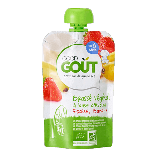Dodie good gout bébé brassé végétal avoine fraise banane 90g
